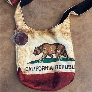 Robin Ruth California Republic Crossbody Bag - Red, Brown, Green